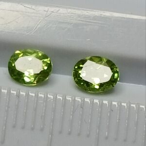 Elegant Kiwi Green Peridot Gemstones 5x4mm